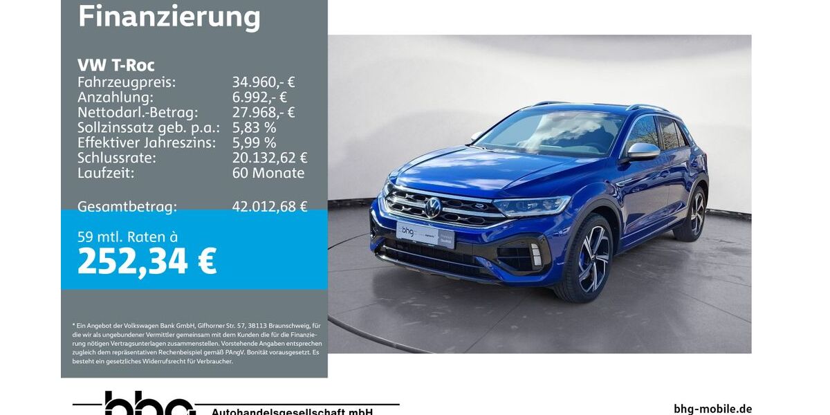VW T-Roc 9.762 km 34.960 &euro; Reutlingen 72770