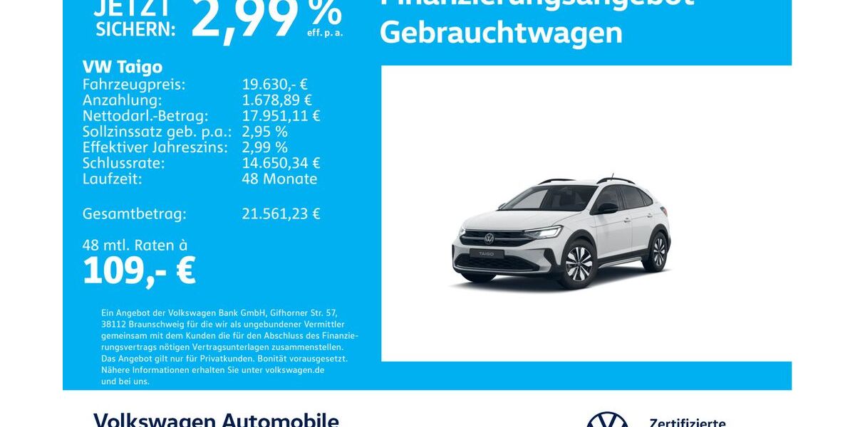 VW Taigo 14.344 km 19.130 &euro; Stuttgart-Wangen 70188