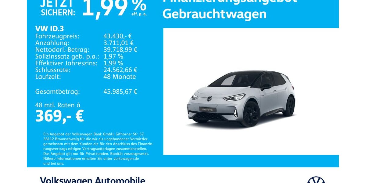 VW ID.3 18.229 km 42.930 &euro; Stuttgart-Feuerbach 70469