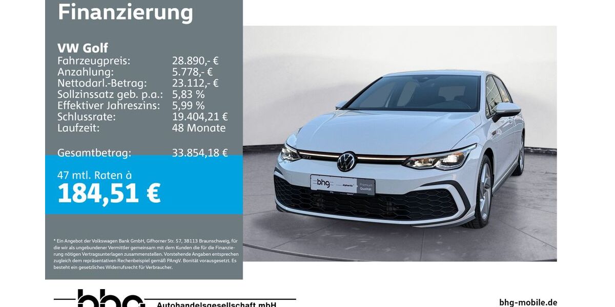 VW Golf 36.843 km 26.450 &euro; Metzingen 72555
