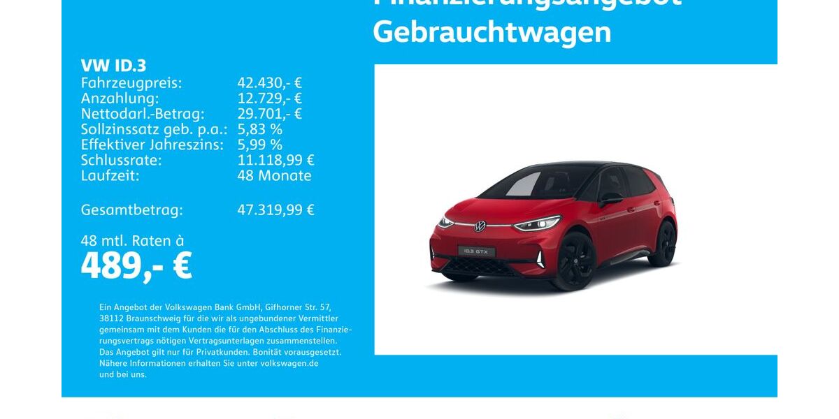 VW ID.3 17.915 km 41.230 &euro; Stuttgart-Wangen 70188