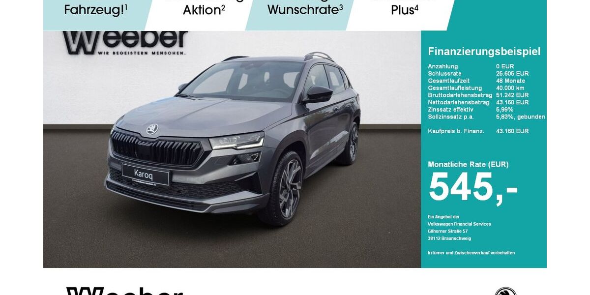Skoda Karoq 11.500 km 43.160 &euro; Calw 75365