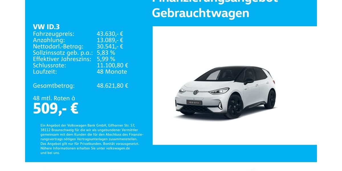 VW ID.3 19.460 km 43.330 &euro; Stuttgart-Feuerbach 70469