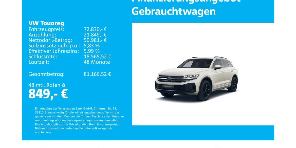 VW Touareg 6.975 km 71.430 &euro; Stuttgart-Wangen 70188