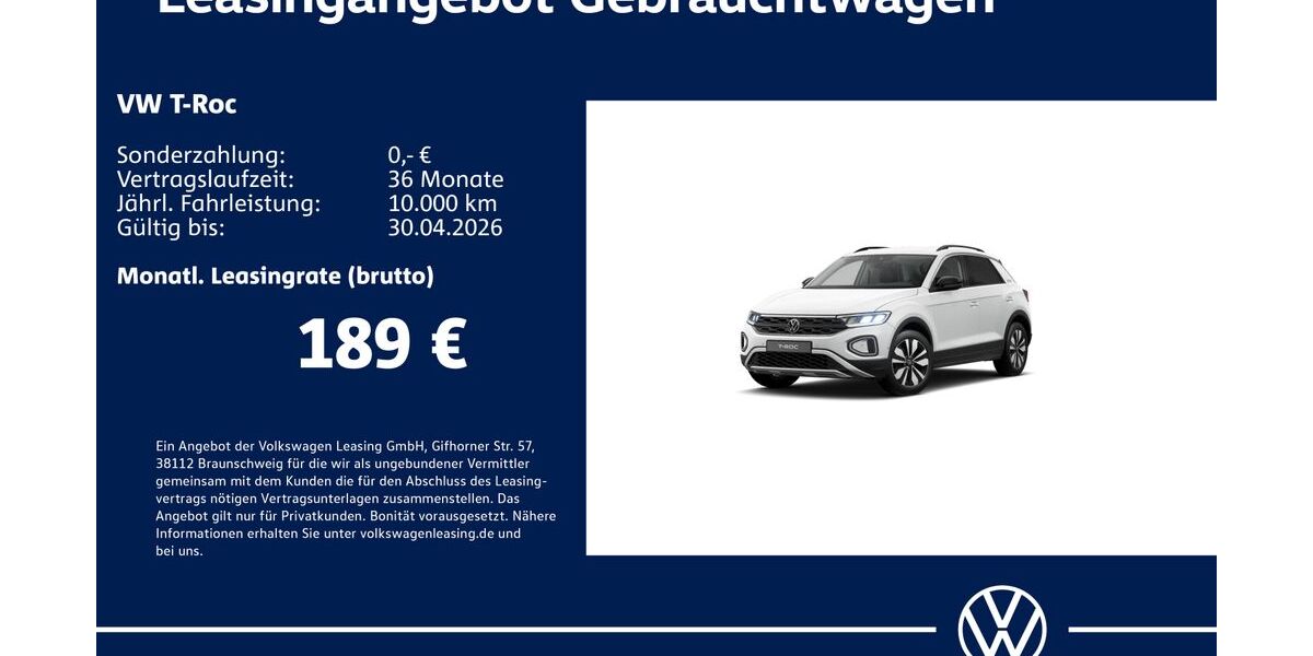 VW T-Roc 24.438 km 21.330 &euro; Stuttgart 70563