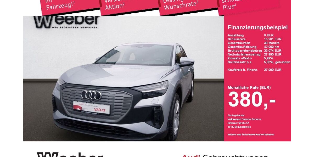 Audi Q4 e-tron 95.779 km 25.850 &euro; Herrenberg 71083