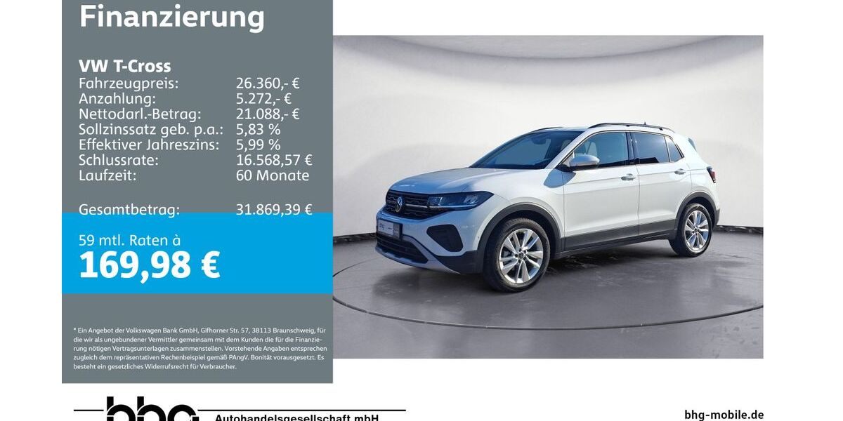 VW T-Cross 10.519 km 25.760 &euro; Reutlingen 72770