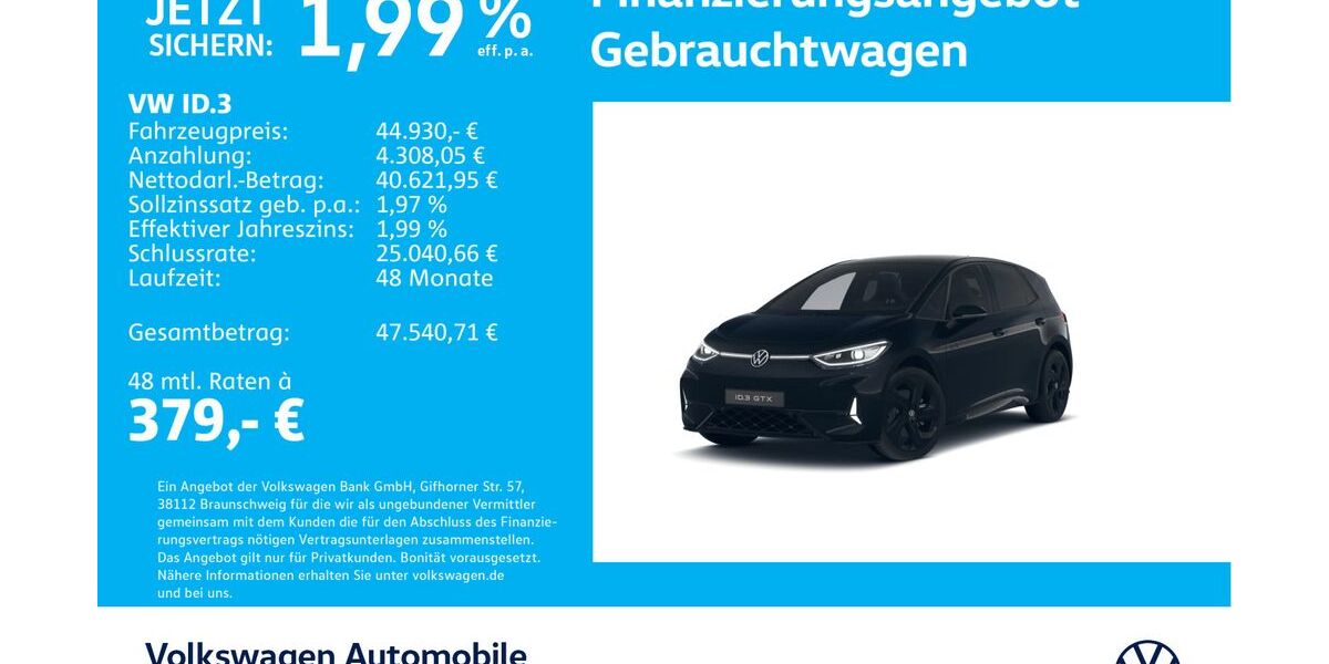 VW ID.3 17.296 km 44.430 &euro; Stuttgart-Wangen 70188