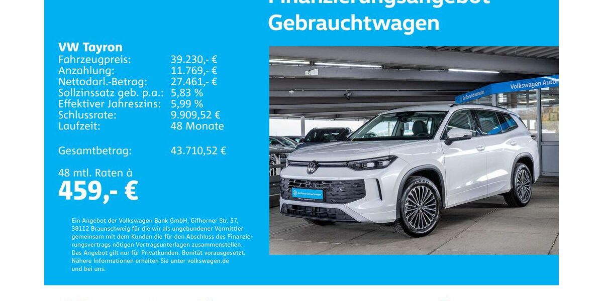VW Tayron 26.715 km 38.630 &euro; Stuttgart-Wangen 70188