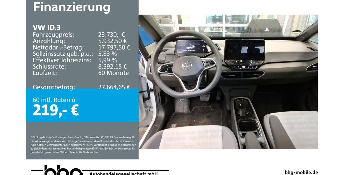 VW ID.3 17.110 km 23.730 &euro; Reutlingen 72770