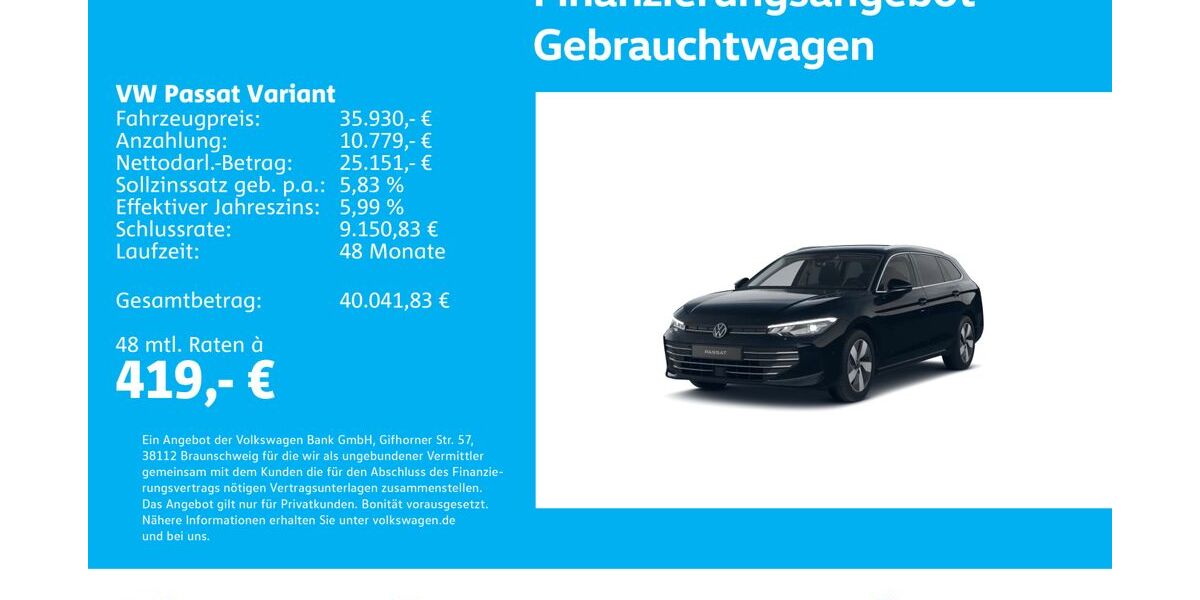 VW Passat Variant 22.929 km 35.930 &euro; Stuttgart-Wangen 70188
