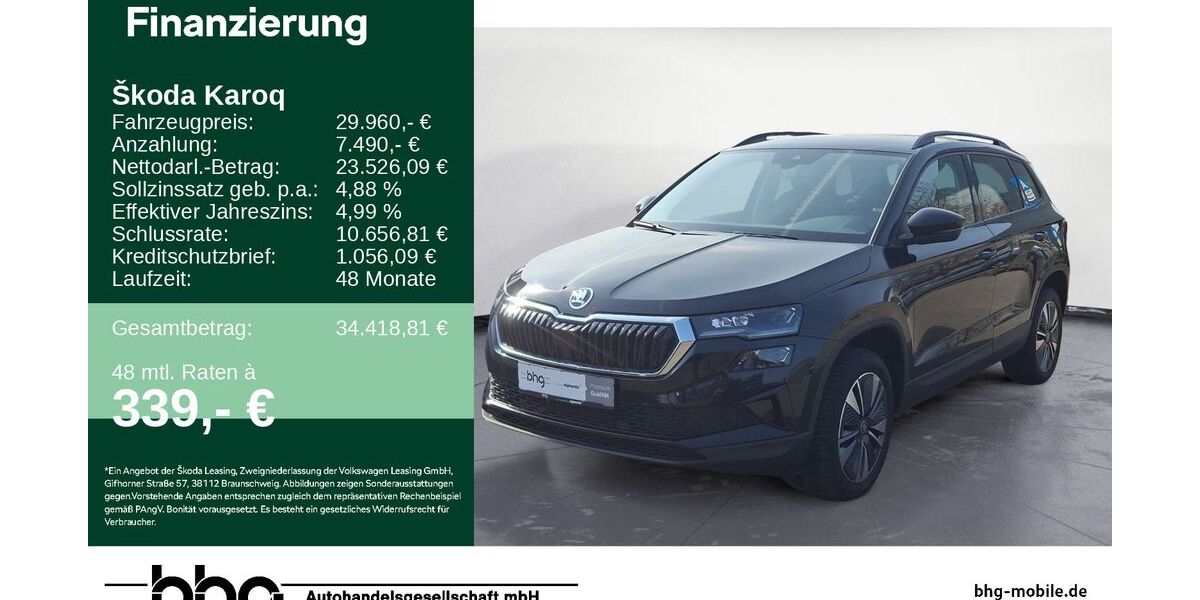 Skoda Karoq 27.570 km 29.960 &euro; Reutlingen 72770