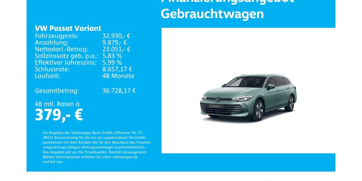 VW Passat Variant 25.722 km 32.930 &euro; Stuttgart-Wangen 70188