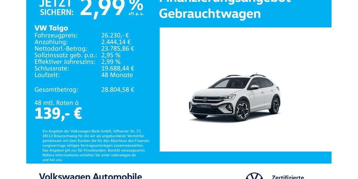 VW Taigo 27.120 km 25.730 &euro; Stuttgart-Wangen 70188